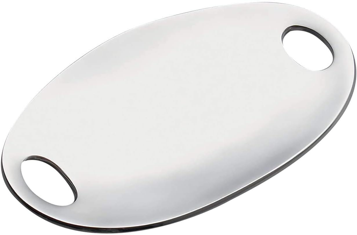 nambe Pebble Handled Tray | 14 Inch Elegant Serving Tray for Snacks, Appetizers, and Buffets | Made from Polished Metal Alloy | Designed by Steve Cozzolino