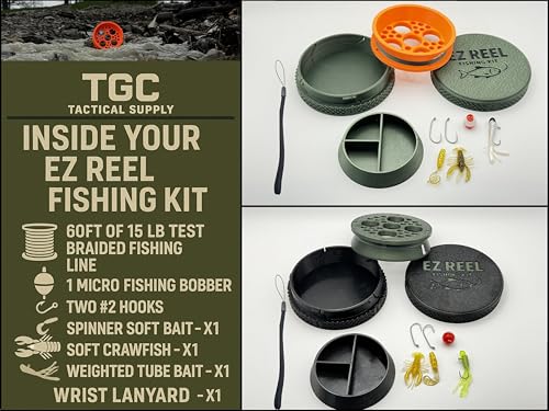 EZ Reel Fishing Kit EZ Reel Fishing Kit – Pocket Size Handline Fishing Reel | Ultimate Compact Rodless Reel Fishing Kit fo...