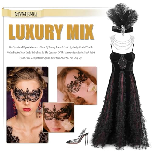 MYMENU Masquerade Mask for Women Venetian Lace Eye Masks For Party Prom Ball Costume Mardi Gras Party Supply
