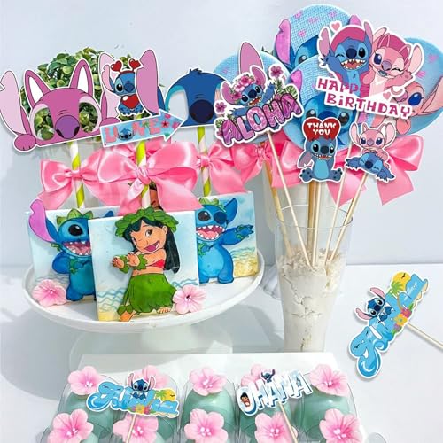 22 Pcs Party Decorations, Cute Photo Booth Props, Cartoon Party Supplies for Girls and Boys, Birthday Party Celebration De...