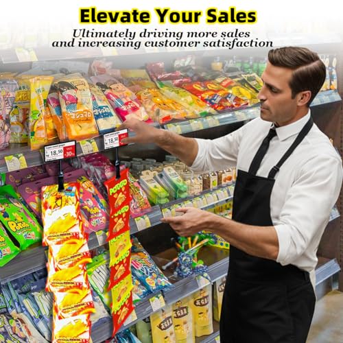 Hanging Merchandise Strips with Hooks Chip Display Rack Stands Potato Bag Holder for Retail Displaying Label Headers Greet...