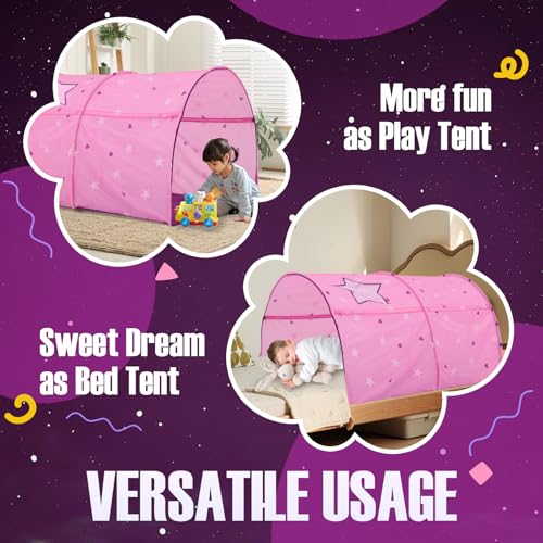 Alvantor® Starlight Bed Canopy Dream Kids Play Tents Playhouse Privacy Space Twin Sleeping Indoor Stars Boys Girls Toddler...