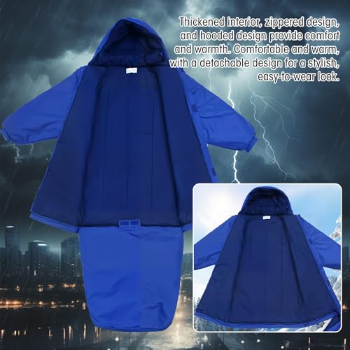 Macarrie Wearable Sleeping Bag with Dual Hoodie,Longsleeves,Pockets and Adjustable Drawstring，Ideal for Camping, Cold Weat...
