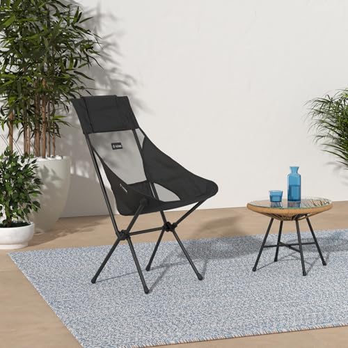 Helinox Sunset Chair Lightweight High-Back Collapsible Camping Chair Blackout, 3.4Ibs Outdoor Chairs, Picnic Chair, Portab...