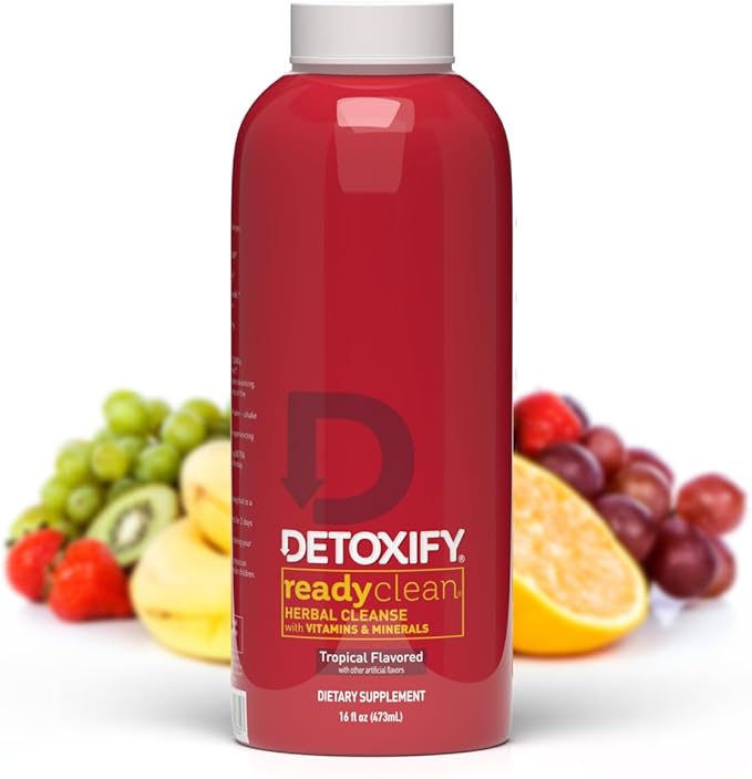 Detoxify – Ready Clean Herbal Cleanse – Tropical – 16 oz – Professionally Formulated Herbal Detox Drink – Enhanced with Mi...