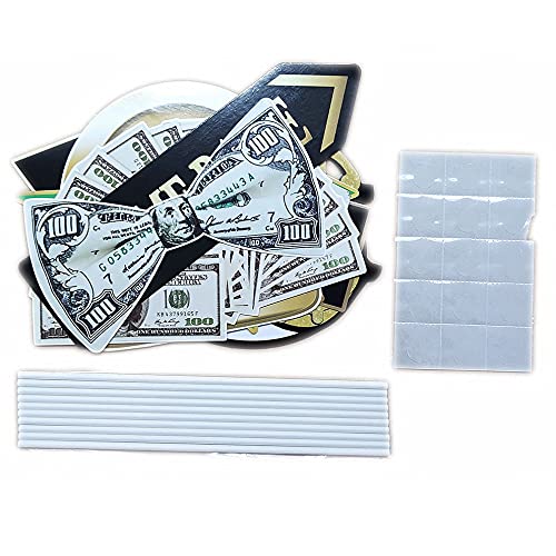 YiiiGoood Fun Money Theme Photo Booth Props Dollar Theme Selfie Props for Birthday Wedding Bachelorette Graduations Party