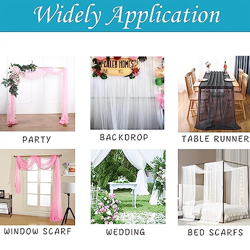 Akiky Canopy Bed Curtains with Light Princess Bed Canopy Scarf for Full/Queen Metal Bed Frame,Wood Frame Bed-2 Panel Sheer...