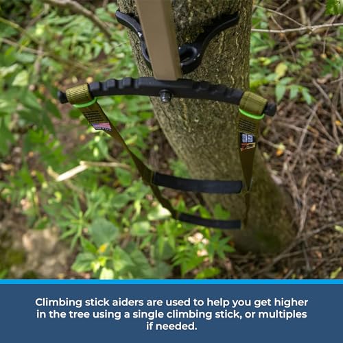 RNA Ape Canyon Outfitters Step Aider – Tree Saddle Climbing Aider. OD Green 4000-lb Tubular Webbing, CNC Sewn Ends, Lightw...