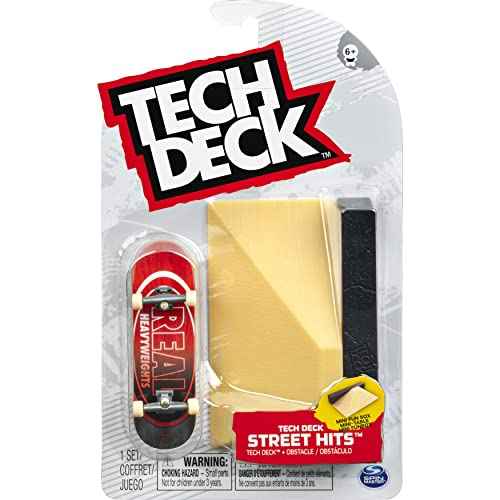 FINGER SKATE - TECH DECK - STREET HITS - Authentique Finger Skates 96 mm ? Personnaliser Avec Obstacle - 6053096 - Jouet Enfant 6 Ans et + - Plusieurs Mod?les Disponibles