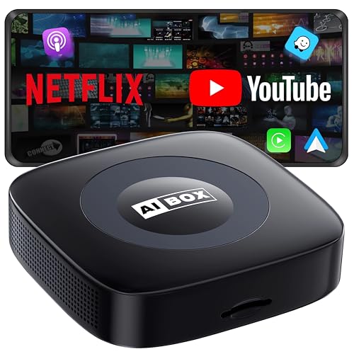 Ai Magic Box for Streaming Netflix/YouTube/TikTok, Wireless CarPlay Adapter Dongle with USB Drive for OEM Wired Car Play &...