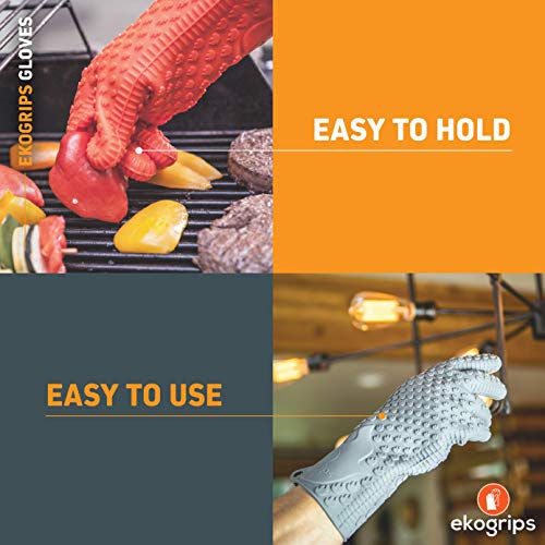 Jolly Green Products Ekogrips Premium Heat-Resistant BBQ Glove for Cooking and Meat Handling, Kitchen Oven Gloves, Firepla...