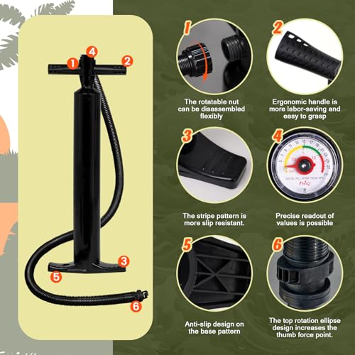 FunWater Inflatable Stand Up Paddle Board with Premium SUP Paddleboard Accessories, Anti-Slip EVA Deck, 11'/10'6'' Paddle ...