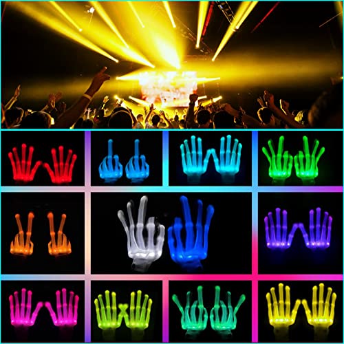 COLEDRE Kids Toys 12 Colors LED Gloves Cool Toys Gifts for Age 5-7 8-12 Years Old Boys Girls Stocking Stuffers Kids Teens ...