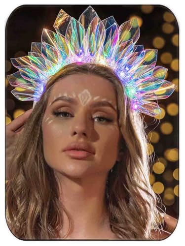 DRESBE Light Up Headband LED Headbands Glow Party Crown Hair Accessories for Women