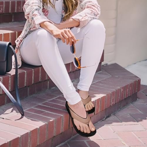 AEROTHOTIC Arch Support Flip Flops for women Stylish Cushioned Padded Straps with Soft Toe Post Slip on Footwear Dressy Tr...