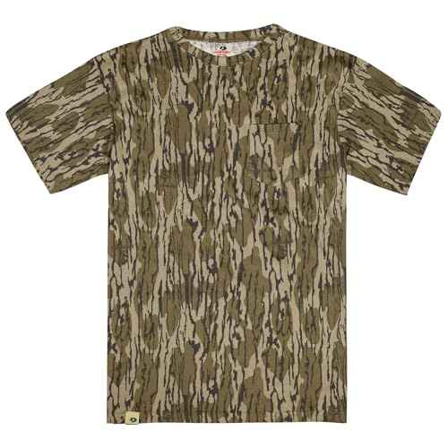 Mossy Oak Short Sleeve Cotton Mens Camo Hunting Shirt