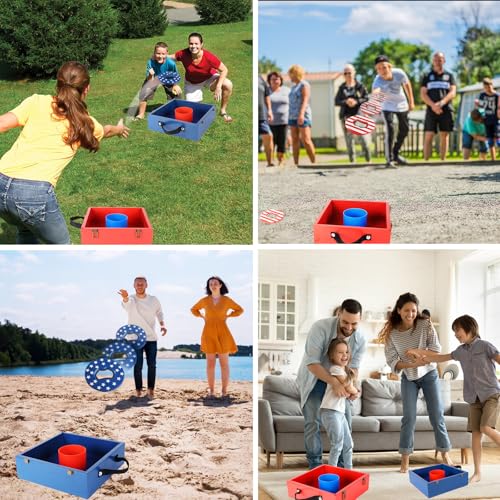 GSE Games & Sports Expert Premium Wood Washer Toss Game Set with 8 Washers with Bottle Opener for Adults and Family. Porta...