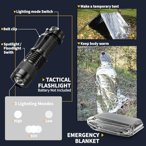 ASTNES Gifts for Men Him Dad, Survival Kits and Equipment 14 Pcs, Christmas Stocking Stuffers, Anniversary Birthday Gifts ...