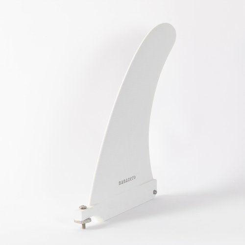 nanazero Fiberglass Center fin Classic 7" Milky White - Surfboard Single Center fins, Longboard, Midlength