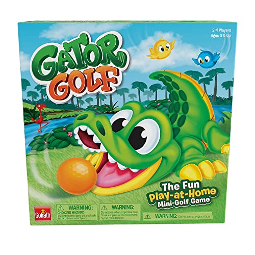 Gator Golf - Putt The Ball into The Gator's Mouth to Score Game by Goliath, Single, Gator Golf, 27 x 27 x 12.5 cm for age ...