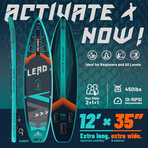 iTAOSTAR Lead 11‘ x 33" / 12’×35" Inflatable Stand Up Paddle Board - Premium SUP Board Kit - Ultra Stable Paddleboard for ...