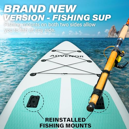 ADVENOR Paddle Board 11'x33 x6 Extra Wide Inflatable Stand Up Paddle Board with Hand Pump,Leash, Adjustable Paddle For Bas...