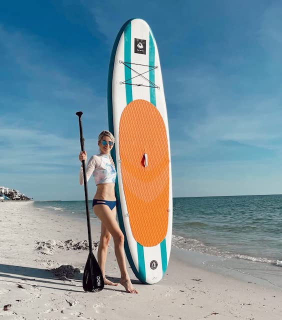 Roc Inflatable Stand Up Paddle Board 10' 6" with Premium SUP Paddle Board Accessories, Wide Stable Design, Non-Slip Comfor...