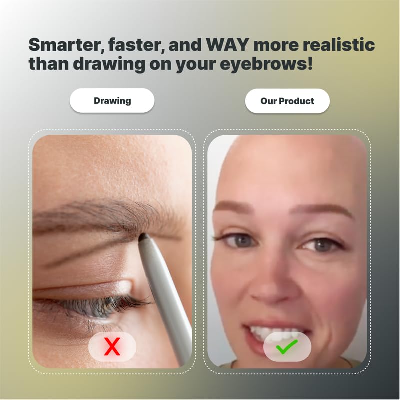 30 Pairs Dark Brown Temporary Eyebrow Tattoos, Waterproof and Smudge-Proof Dark Everyday Style Realistic Eyebrow Stickers for Men & Women, Easy to Apply, Won't Work on Existing Brows