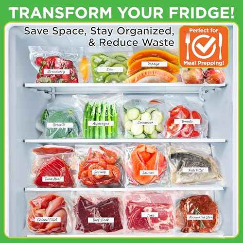 NutriChef Automatic Food Vacuum Sealer, Electric Air Sealing Preserver System for Dry and Moist Foods, LED Control, Strong Suction, Includes Bags, Wine Stopper Cork, and Air Suction Hose, 14¡±x6¡±x3¡±