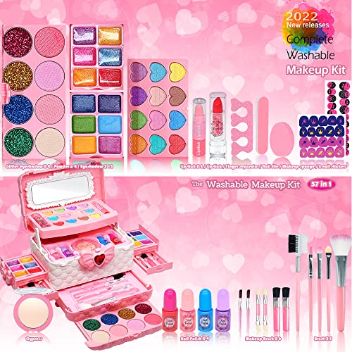 Kids Makeup Sets for Girls - Kids Makeup Sets for Girls 3-4,Play Make Up Kit,Maquillaje para Niñas, Best Toys for Little G...