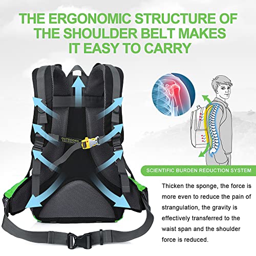 INOXTO lightweight Hiking Backpack 35L/40L Hiking Daypack with Waterproof Rain Cover for Travel Camping Outdoor Men and Women