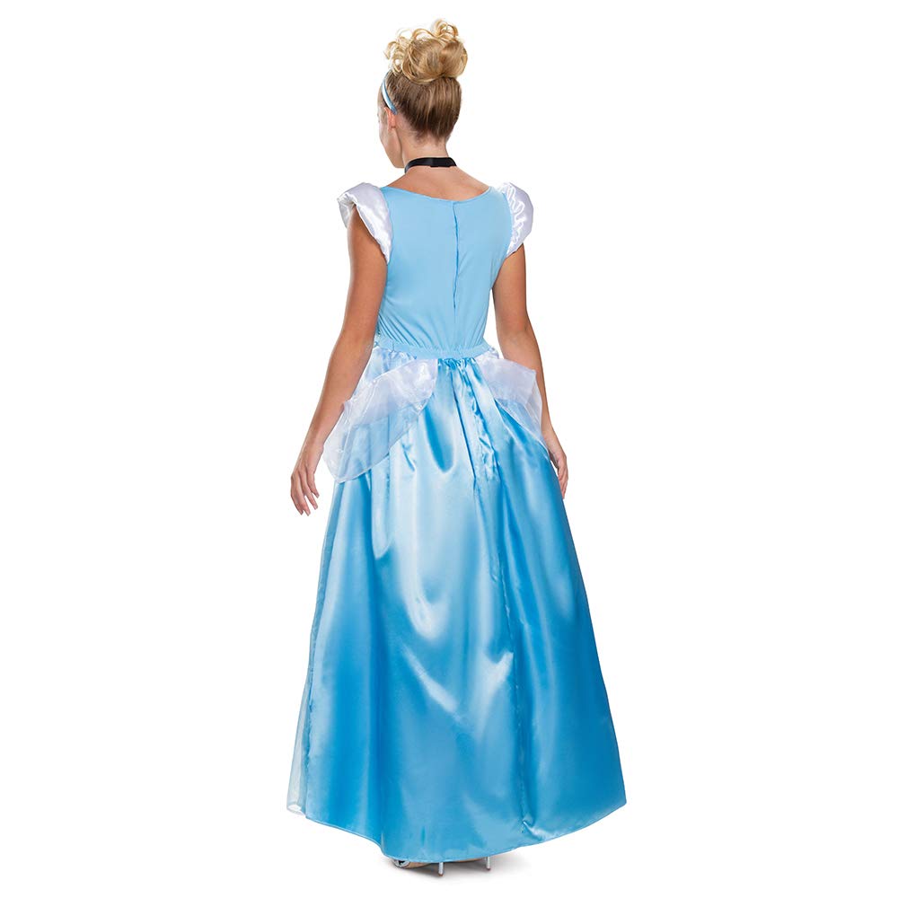 Disguise womens Cinderella Costume, Official Disney Princess Cinderella Deluxe Dress Adult Sized Costumes, Blue, Medium 8-10 US