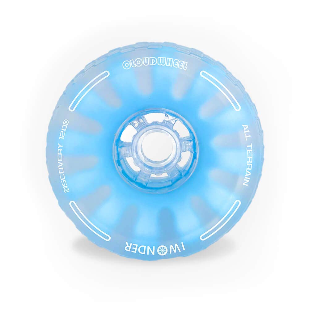 IWONDER Cloud Wheel 120mm Discovery Electric Skateboard Wheels Patented Damping Foam Core All Terrain Off Road Translucent Urethane Longboard Wheels（Not Applicable to Hub Motor