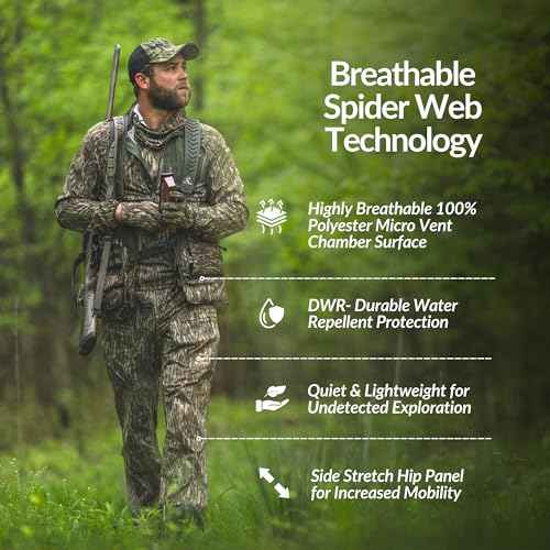 Ol¡¯Tom Turkey Hunting Pants for Men - Breathable & Durable Polyester Hunter Pants w/Stretch Panels - Mens Hunting Gear