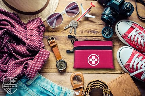 Swiss Safe 2-in-1 First Aid Kit for Car, Travel & Home, Businesses - Bonus Mini Kit for Medical Emergency Aid, Survival, C...