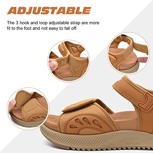 ONCAI Walking Sandals Women,Arch Support Hiking Sandals with Orthotic Outdoor Footbed for Plantar Fasciitis,Water Athletic...