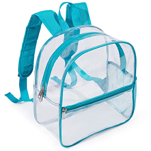 Jusdot Mini Clear Backpack 12"x6"x12" Stadium Approved See Through Bag Waterproof PVC Small Transparent Backpacks for Fest...