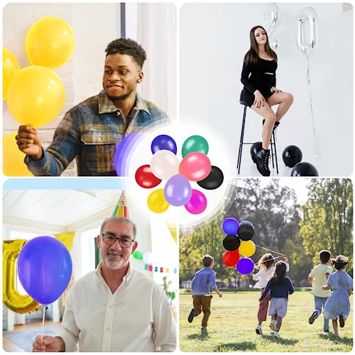 EMART 100pcs Yellow Balloons 12 Inch with Ribbon, Latex Helium Quaility for Birthday, Wedding, Baby Shower, Graduation, Ch...