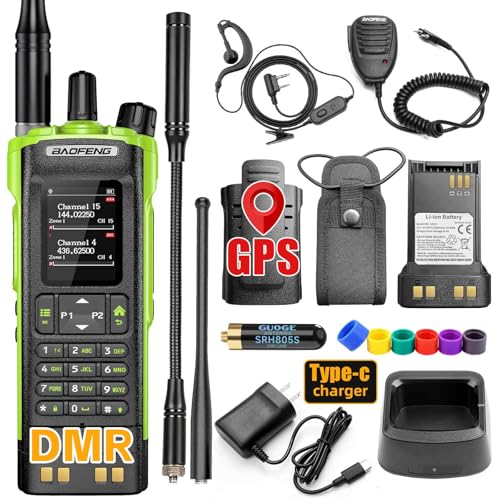 BAOFENG DM32 DM-32UV DMR Radio | Walkie Talkies Long Range | Digital Two-Way Radio | 10W High Power Ham Radio with GPS Pos...