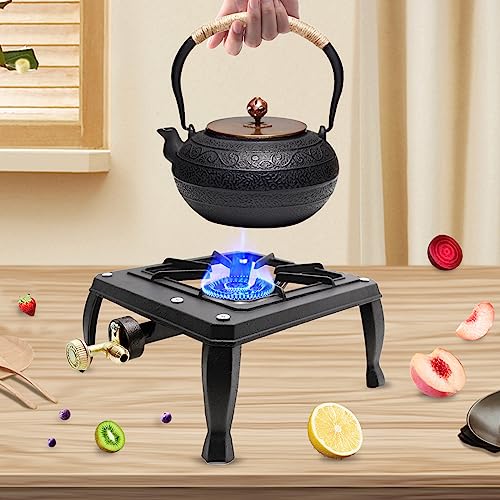 EATAKWARD Portable Gas Stove, Iron Propane Camping Stoves LPG Gas Cooker, Outdoor Stove for BBQ,15000 BTU Camping Stove