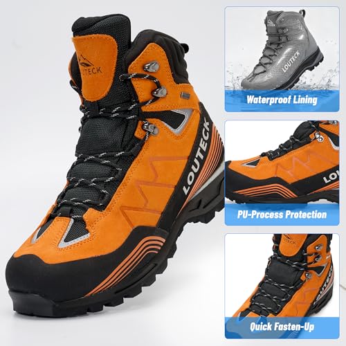 Louteck Men's Hiking Boots – Durable and Comfortable Men's Climbing Boots