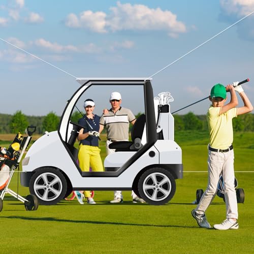 Golf Theme Party Decoration Golf Cart Shaped Photo Backdrop Let’s Par-Tee Theme Photo Booth Props Hanging Banner for Kids ...