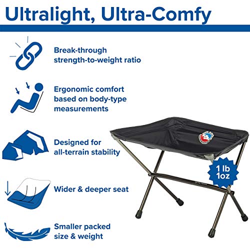Big Agnes Skyline UL Stool - Ultralight 1lb Packable Backpacking Chair with Shock-Corded Frame | Compact Camping & Backpac...