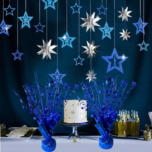 FUBININA 12 Pack Metallic Foil Spray Centerpiece Star Table Decoration Burst Table Centerpieces for Birthday New Years Nye...