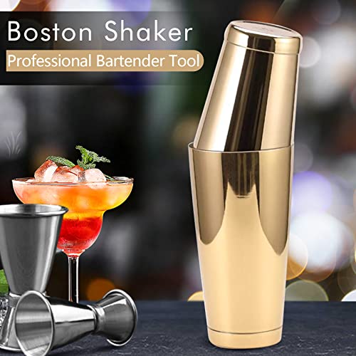 Stainless Steel Boston Shaker - 2-piece 18oz & 28oz Professional Bartender Cocktail Shaker Bartender Shaker Kit - CTSK0013...