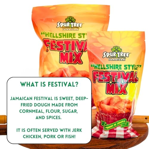 Spur Tree Jamaican Hellshire Style Festival Mix - Seasoned Coating for Crispy Flavor - Frying Magic for Deliciously Easy M...