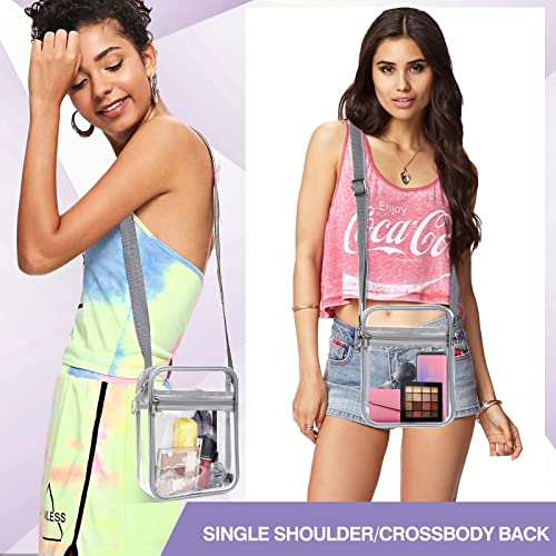 BanYakong Clear Bag Stadium Approved,Clear Crossbody Purse Bag, with Adjustable Shoulder Strap for Women, With front pocket