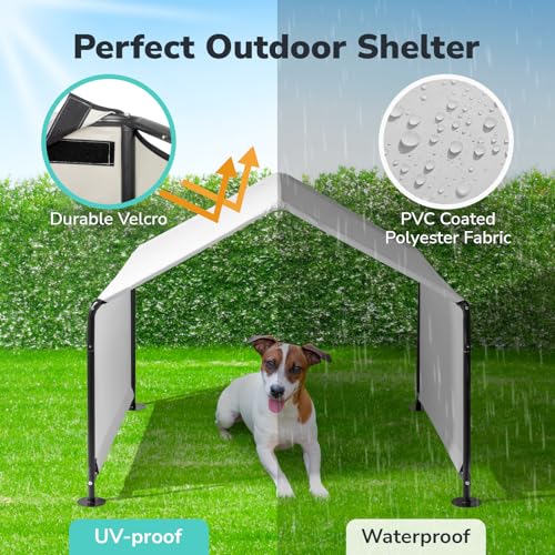 Big Dog Tent,Dog Shade Shelter Outdoor, Extra Large Dog House Outside,Waterproof Weatherproof Doghouse Canopy with Ground ...
