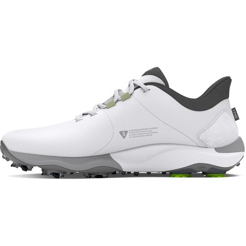 Under Armour Men's Drive Pro, (100) White/White/Metallic Gun Metal, 8.5, US