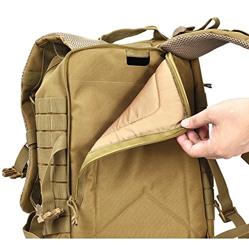 REEBOW GEAR Tactical Backpack for Men Army Molle Military Style Assault Pack Bug Bag Backpacks Daypack (34L Tan)